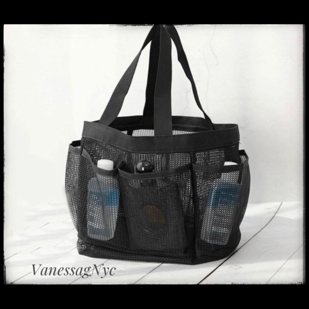 Bathroom Shower Storage Travel Portable Black NWOT